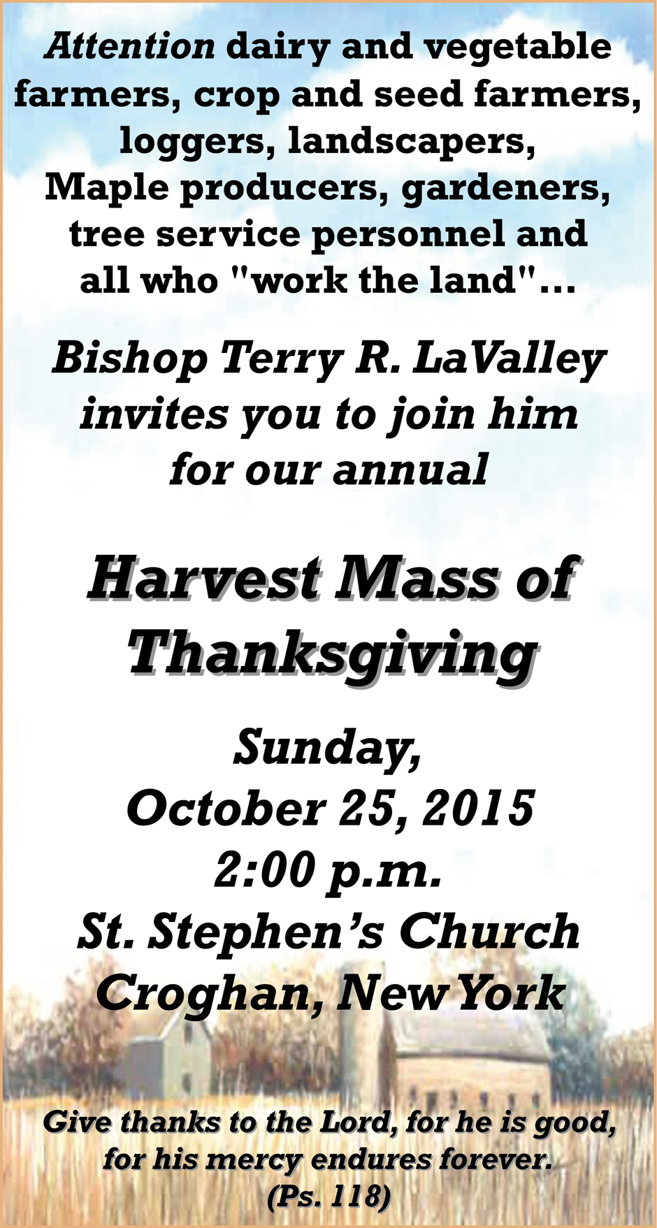 Harvest Mass